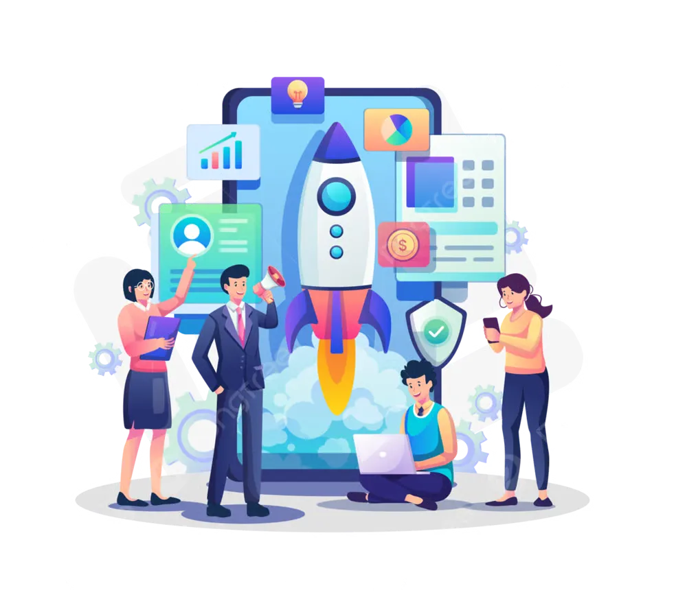 Founders collaborating at a desk